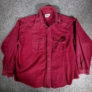 Vintage 80s Sunshine Mountain Products Red Chamois Flannel Shirt Mens L Workwear